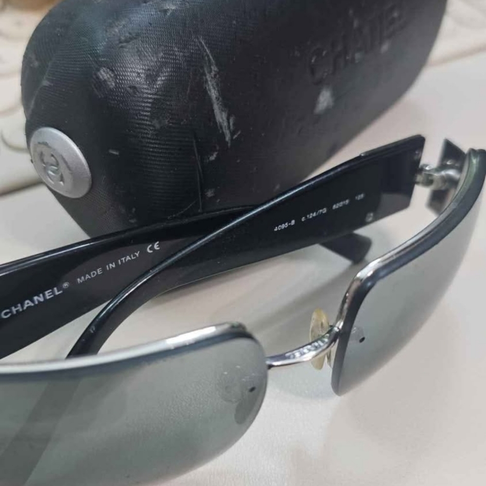 Vintage Chanel Sunglasses Swarovski Crystal logos